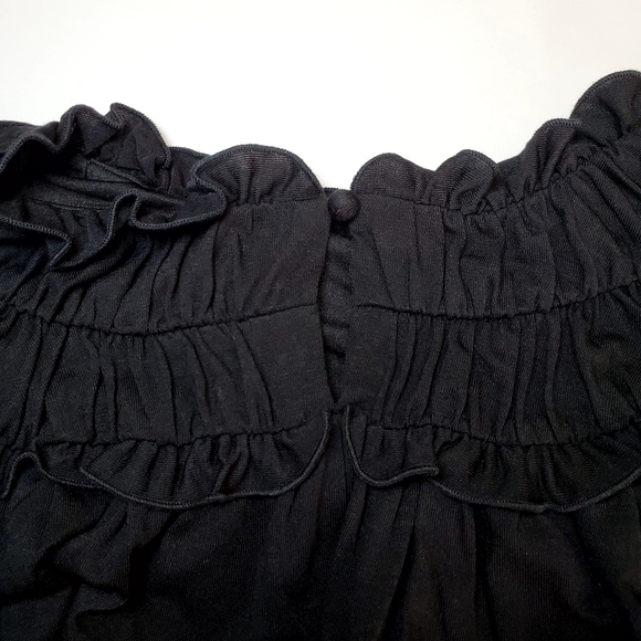 NWT Anne Taylor Ruffle Collar Flare Black Dress Sz S - Picture 11 of 14